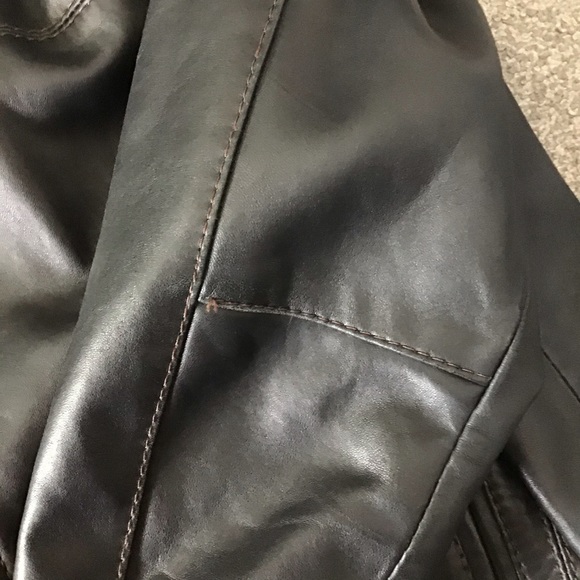 Oversized Leather jacket bomber large top gun mens izod vintage - Picture 6 of 13